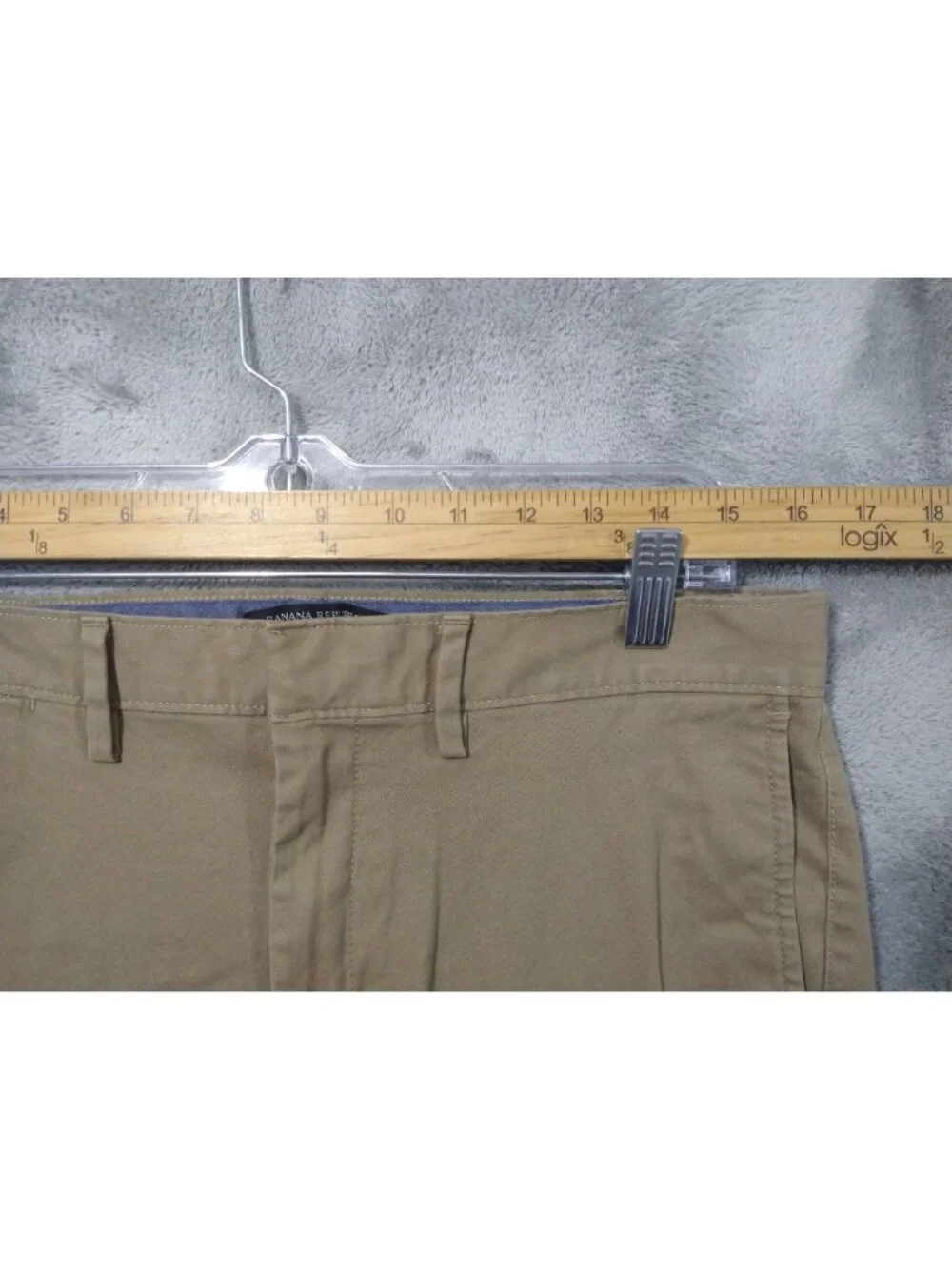 Banana Republic Pants Mens 32x34 Beige Chino Fulton Skinny Stretch Flat Front